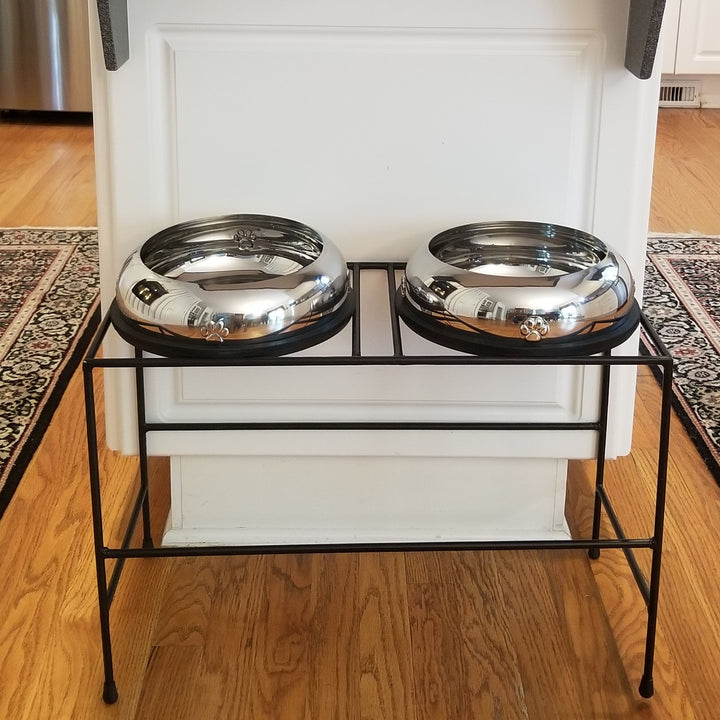 Adjustable Double Bowl Elevated Dog Feeder – Stainless Steel Stand for –  Advance Pet Product
